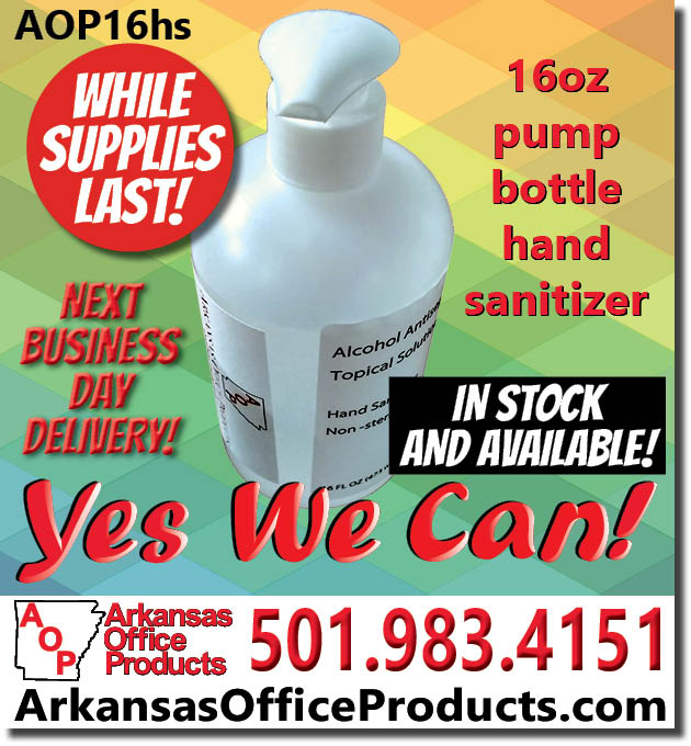 AOP 16oz pump top hand sanitizer